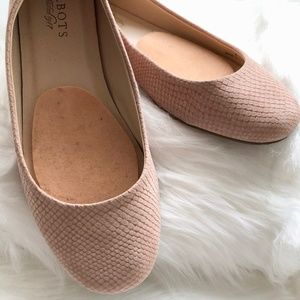 Suede pink flats-Talbots